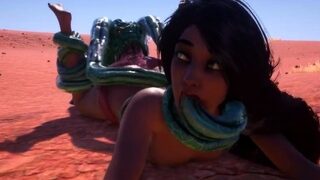 Foxy 3D Superwoman bounces up and down on a cock